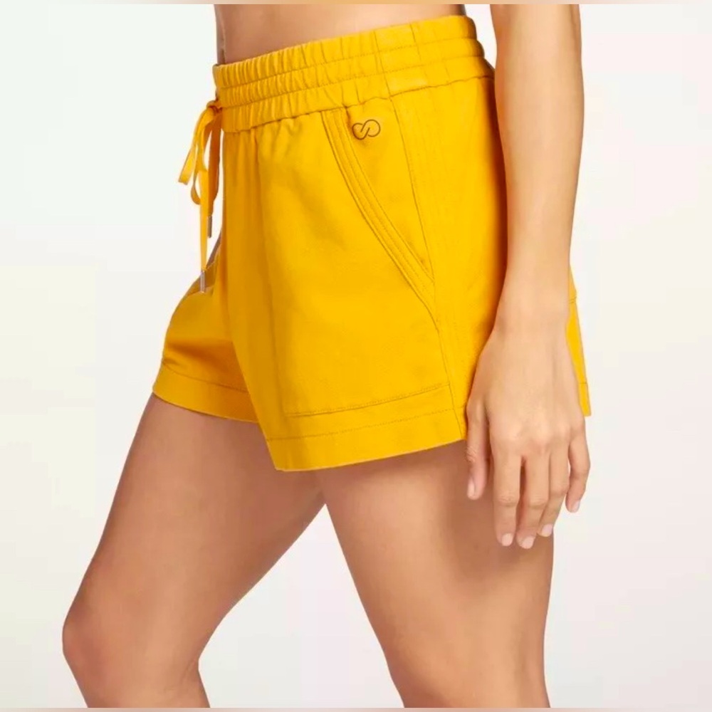 CALIA Knit Trapunto 3.5 Short Yellow Drawstring Shorts